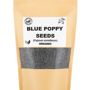 BLUE POPPY SEEDS | Papaver somniferum | Whole Oily Seeds | Dietary Fibre | | Tea | Sprouting | Papaver | Poppyseed | Natural Seeds