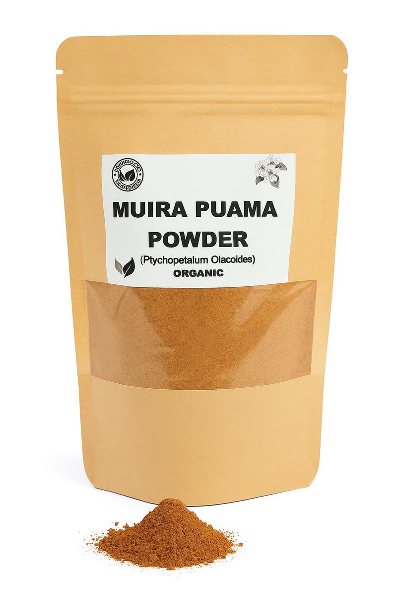 Organic MUIRA PUAMA BARK Powder | Ptychopetalum Olacoides | Aphrodisiac | Liriosma Ovata | Juniperus brasiliensis | Herbal Tea | Herba | Tea